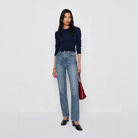 Reformation Cynthia Straight Leg Jeans‎ Size 27 High Rise $178 - Picture 1 of 13